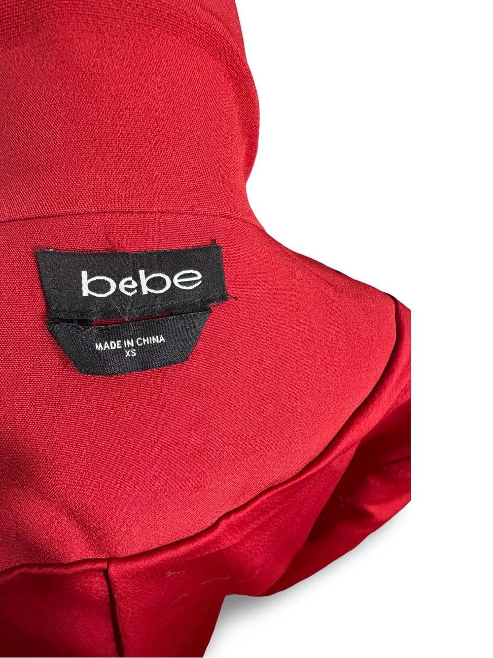 Bebe "Rio Red" Ruffle Hem Blazer Dress XS‎ - Picture 11 of 12